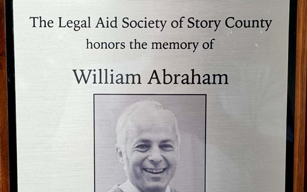 2026 William Abraham Volunteer Award Recipient 
